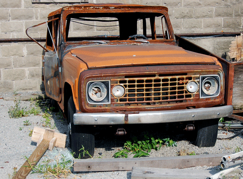 En gammal jeep
